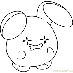 Whismur Pokemon Free Coloring Page for Kids