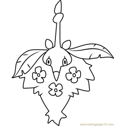 Wormadam Pokemon Free Coloring Page for Kids