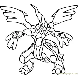 Zekrom Pokemon Free Coloring Page for Kids