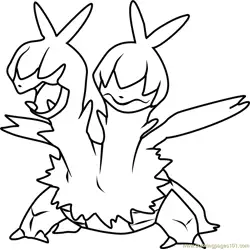 Zweilous Pokemon Free Coloring Page for Kids