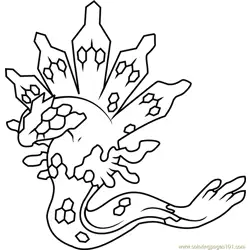 Zygarde Pokemon Free Coloring Page for Kids