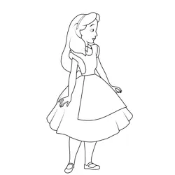 Princess Alice 3 Free Coloring Page for Kids