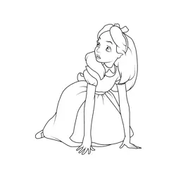 Princess Alice Free Coloring Page for Kids