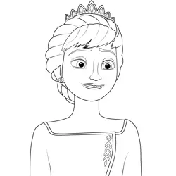 Princess Anna 12 Free Coloring Page for Kids