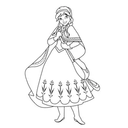 Princess Anna 20 Free Coloring Page for Kids