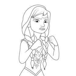 Princess Anna 3 Free Coloring Page for Kids