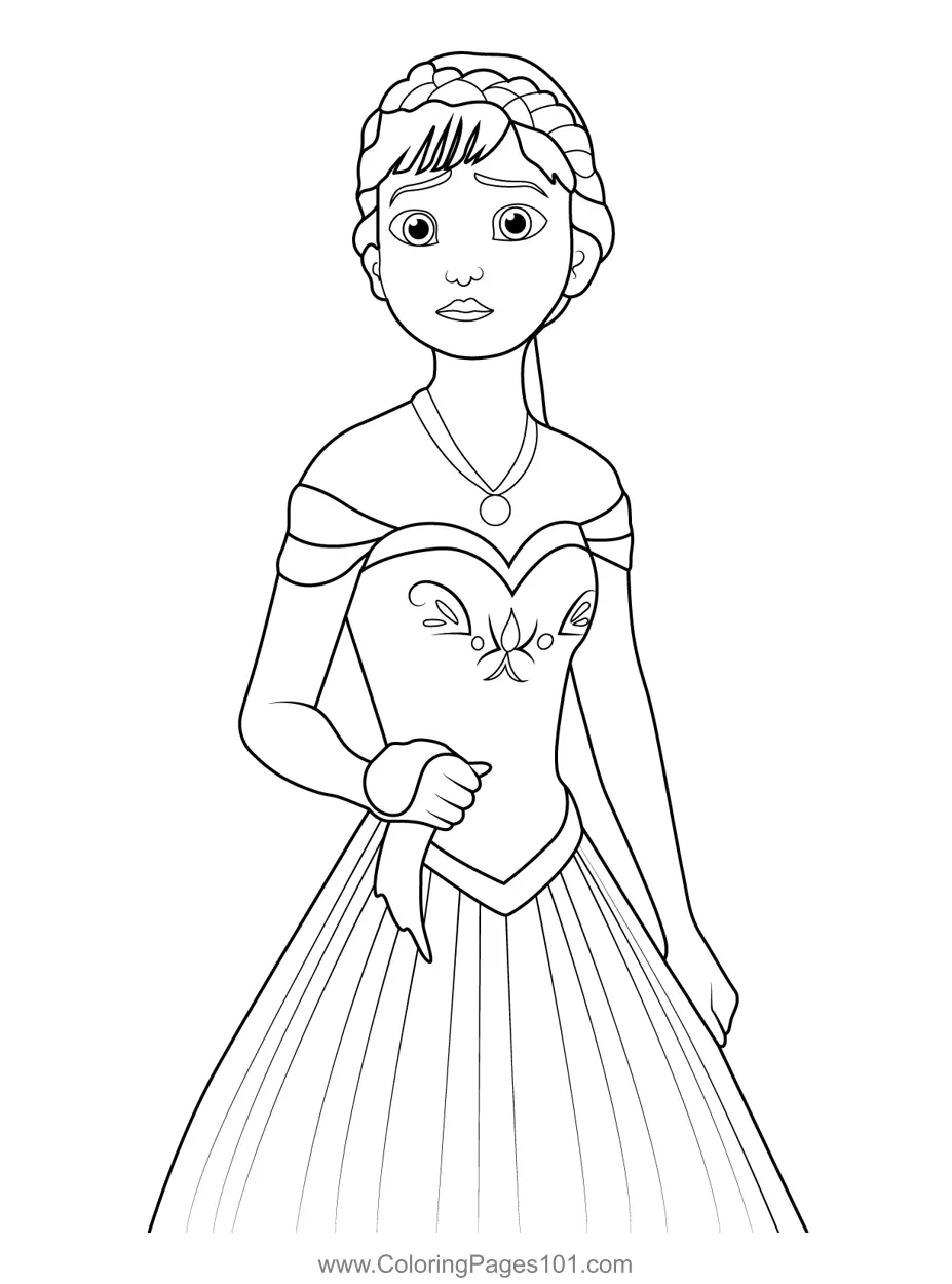 Princess Anna Coloring Page