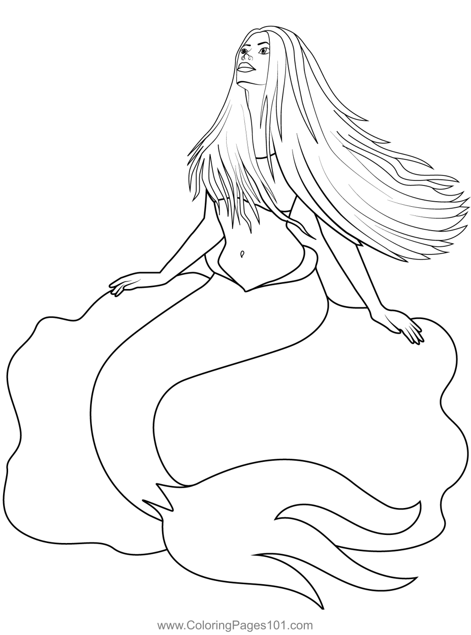 Ariel Self Coloring Page for Kids - Free Ariel Printable Coloring Pages ...