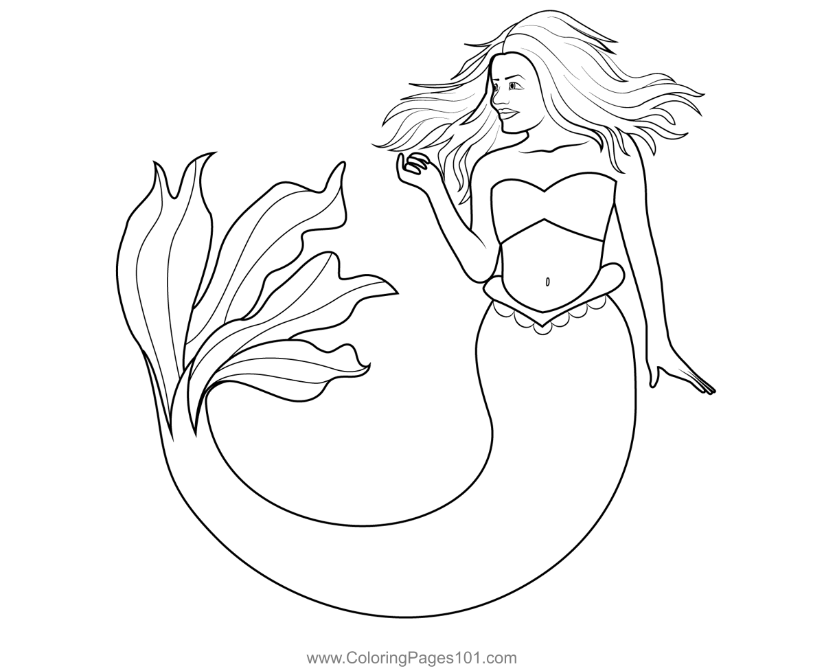 Princess Ariel Beauty Coloring Page for Kids - Free Ariel Printable ...