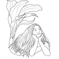 Princess of the Sea Ariel Free Coloring Page for Kids