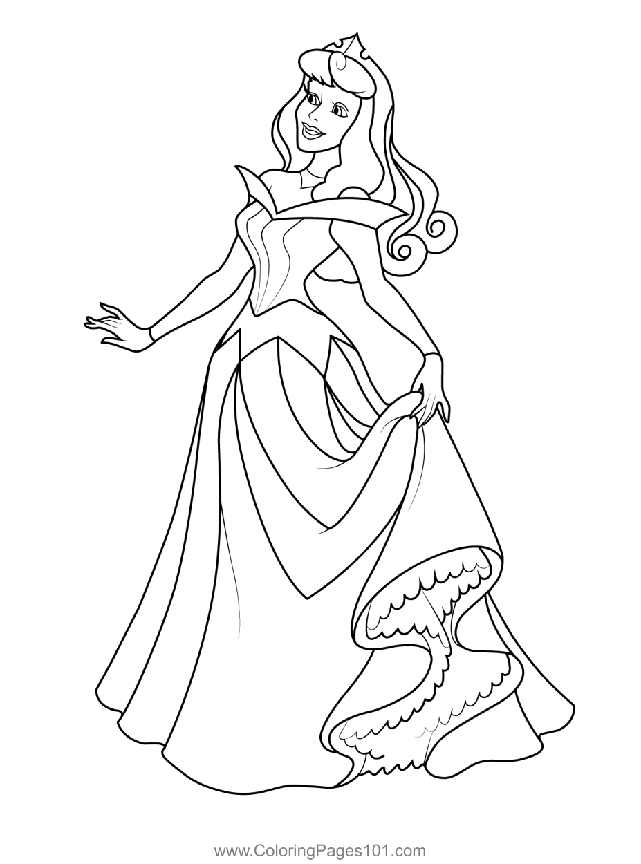 Aurora Elegant Coloring Page for - Aurora Elegant 