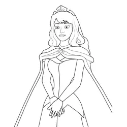 Aurora Magic Transforming Free Coloring Page for Kids