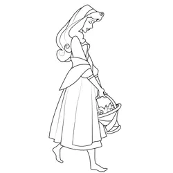 Aurora Walking Free Coloring Page for Kids