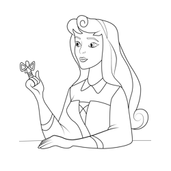 Aurora Free Coloring Page for Kids