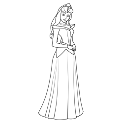 Sleeping Beauty Free Coloring Page for Kids