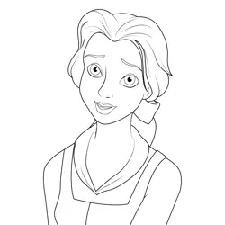 Pretty Belle Free Coloring Page for Kids