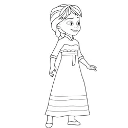 Princess Elsa 10 Free Coloring Page for Kids