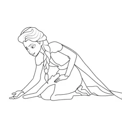 Princess Elsa 14 Free Coloring Page for Kids