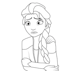 Princess Elsa 15 Free Coloring Page for Kids