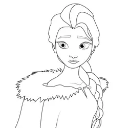 Princess Elsa 20 Free Coloring Page for Kids