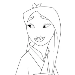 Princess Fa Mulan 17 Free Coloring Page for Kids