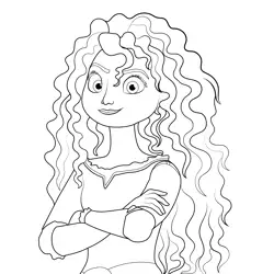 Merida Femist Free Coloring Page for Kids