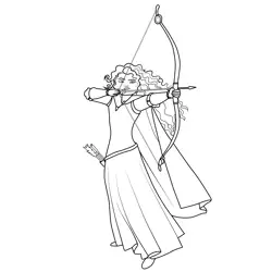 Merida Fighter Free Coloring Page for Kids