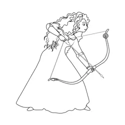 Merida Hunter Free Coloring Page for Kids
