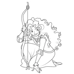 Princess Merida Greatest Archery Free Coloring Page for Kids