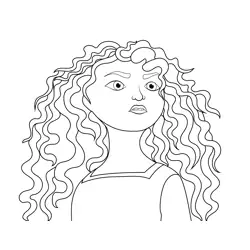 Princess Merida Free Coloring Page for Kids
