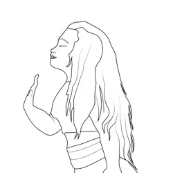 Princess Moana 13 Free Coloring Page for Kids