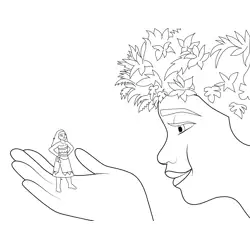 Princess Moana 19 Free Coloring Page for Kids