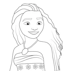 Princess Moana 20 Free Coloring Page for Kids