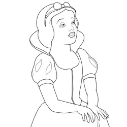 Princess Snow White 1 Free Coloring Page for Kids