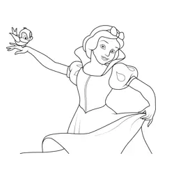 Princess Snow White 11 Free Coloring Page for Kids