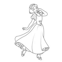 Princess Snow White 14 Free Coloring Page for Kids