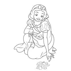 Princess Snow White 15 Free Coloring Page for Kids
