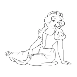 Princess Snow White 16 Free Coloring Page for Kids
