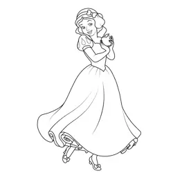 Princess Snow White 19 Free Coloring Page for Kids