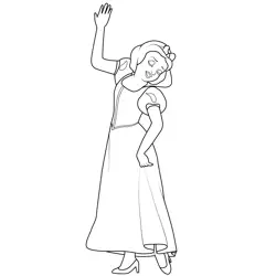 Princess Snow White 9 Free Coloring Page for Kids