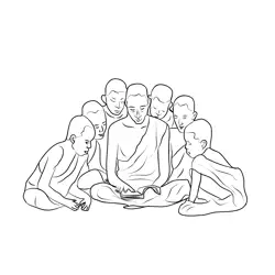 Teachings Of The Buddhist Meditative Practices Free Coloring Page for Kids