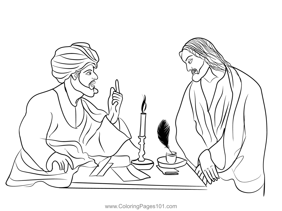 Jesus Christ 3 Coloring Page for Kids - Free Christianity Printable