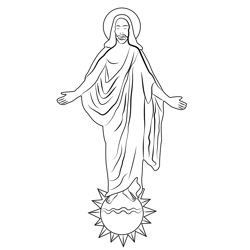 Jesus Figure Free Coloring Page for Kids