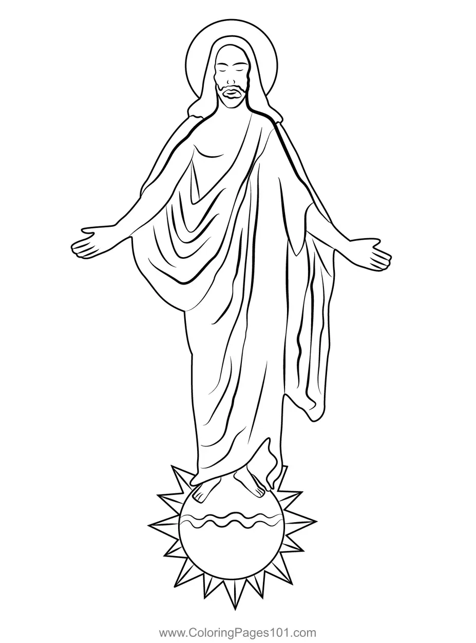 Jesus Figure Coloring Page for Kids - Free Christianity Printable ...