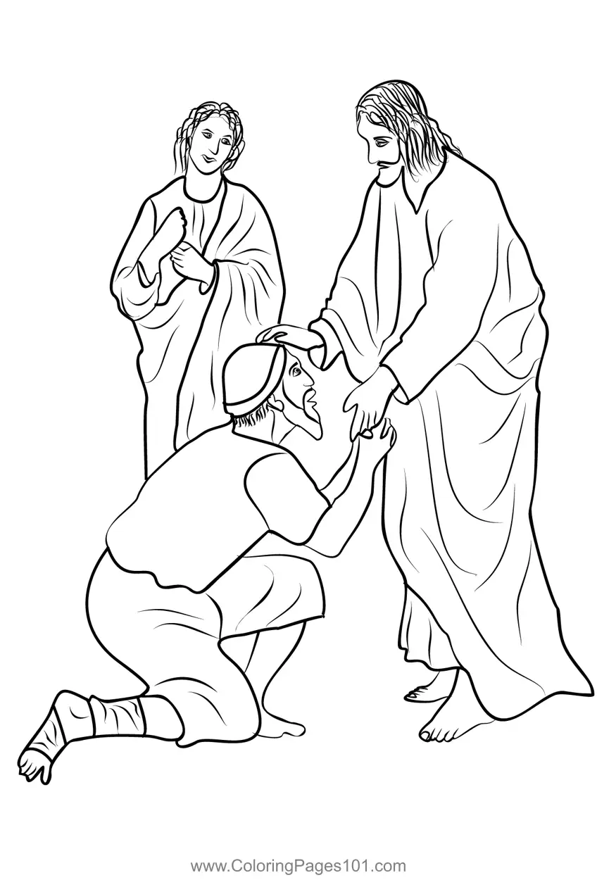 Jesus Gives Health Coloring Page for Kids - Free Christianity Printable ...