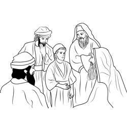 Jesus Preaching In The Temple As A Young Boy Free Coloring Page for Kids