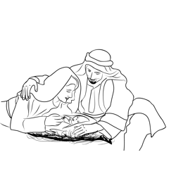 Jesus Was Born In Bethlehem Free Coloring Page for Kids