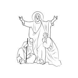 Jesus Free Coloring Page for Kids