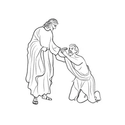 Miracles Of Jesus Free Coloring Page for Kids
