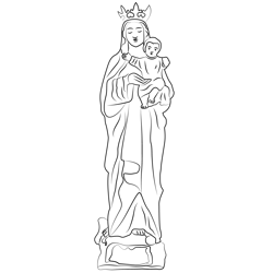 Saint Maria Sculpture Free Coloring Page for Kids